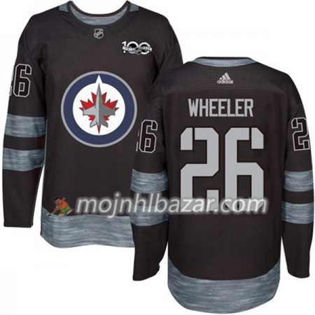 Dresovi Winnipeg Jets Blake Wheeler 26 1917-2017 100th Anniversary Adidas Crna Authentic - Muške